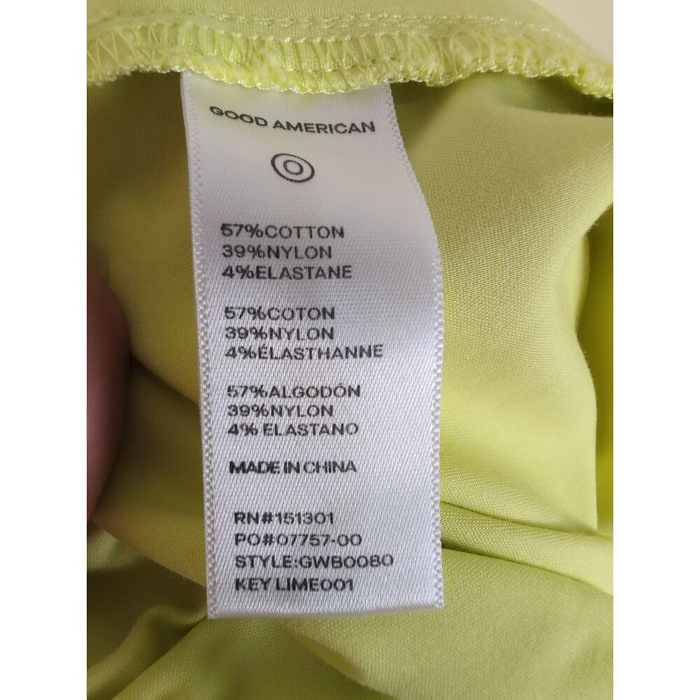 Good American Weekend Short key lime pull on shorts Size 0/XS Casual Colorful - Picture 7 of 7